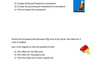 probability problems for GCSE