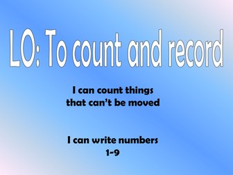Counting and recording, PP and Worksheets