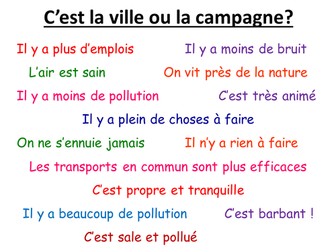 Ville ou Campagne?