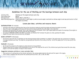 Working out the angles between each ship