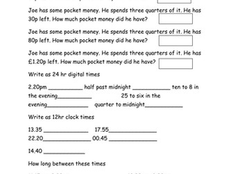 Mental maths targetted practice