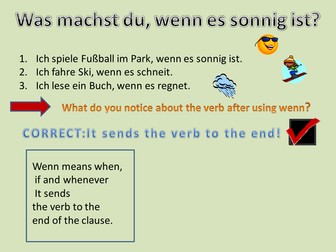 Year 8 Wenn Clauses