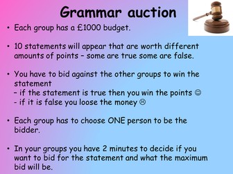 Revision grammar auction game