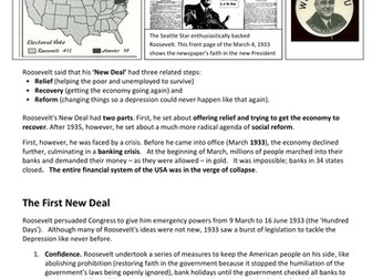 The 1930s Depression and New Deal