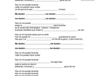 Song - Me duele - health -Hoy no me puedo levantar