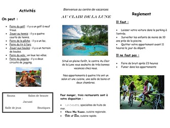 Au centre de vacances