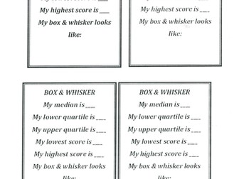BOX & WHISKER GROUP ACTIVITY