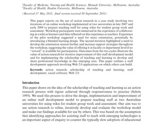 Improving staff development with action research