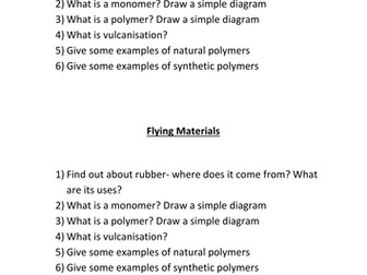 Polymers and Monomers research