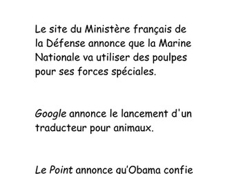 Poisson d'avril (April 1st traditions in France)