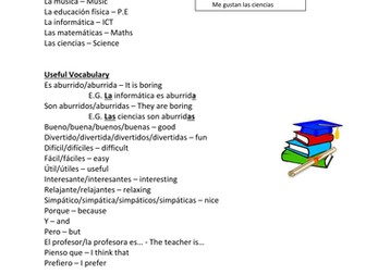 School vocabulary