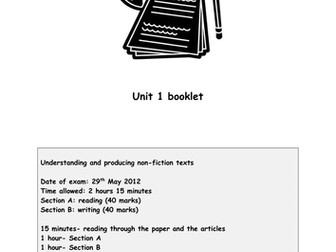 Unit one revision booklet
