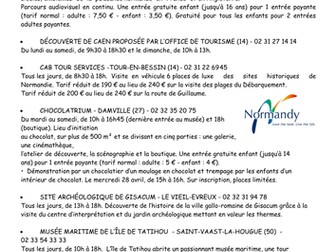 Tourist information reading