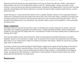 Unit one style reading comprehensions