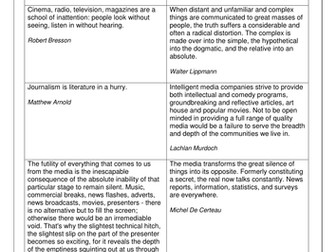 Media: What do YOU think? Ranking Activity