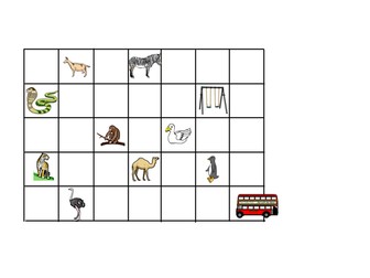 Y1 and Y2 Zoo grid map for direction activities