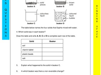 Irreversible changes Y6 Homework 13