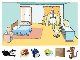 Using prepositions in the bedroom