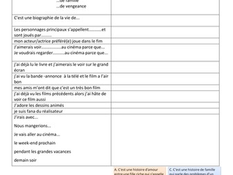 Cinema phrases - trip to the cinema