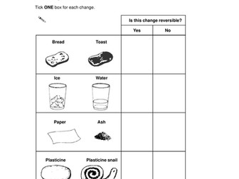 Reversible & Irreversible changes