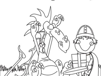 St George's Day Colouring Poster