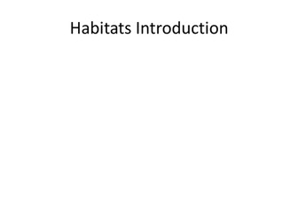 Habitats Introduction