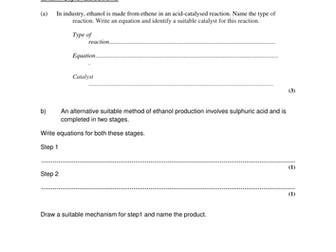 Reaction of Alkenes