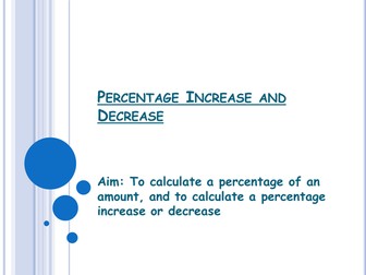 Percentage Increase & Decrease Powerpoint