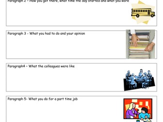 Work experience writing frame