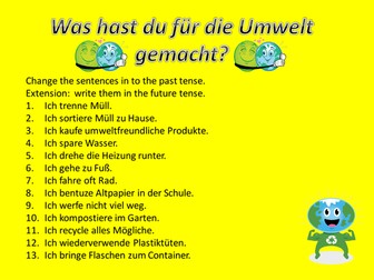 Was hast du für die Umwelt gemacht?