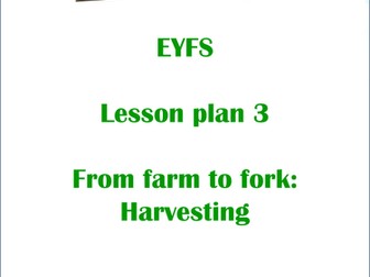 The Great Food Journey: EYFS Harvesting