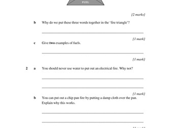 fire triangle and safety questions