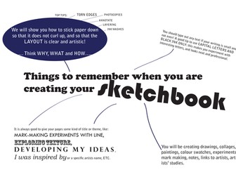 Sketchbook Presentation and Layout Help sheet