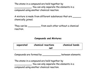 Compounds and Mixtures