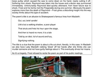 Out, Out - By Robert Frost