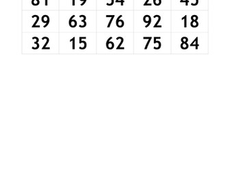 Target board (to 100 and/or to 50)