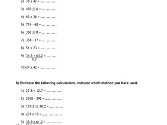 Estimates: can you spot and correct the mistakes?