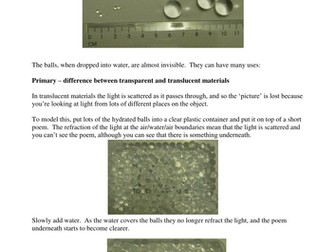 Refraction of Light and waterbubbles