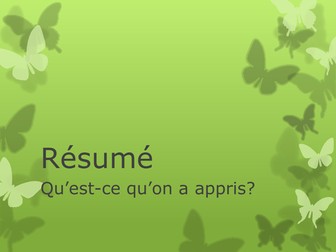 Holidays and Leisure résumé