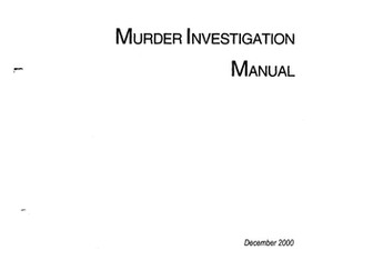 Murder Investigation Manual
