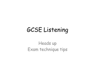 GCSE reading and listening exam advice