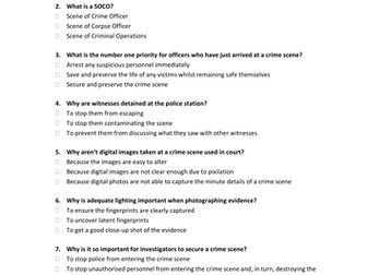 Forensic Science Quiz