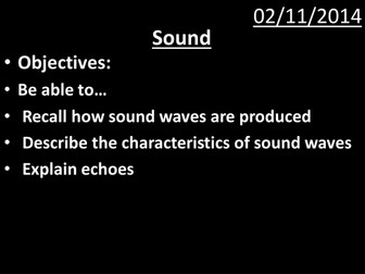 AQA GCSE Physics P1 sound PPT