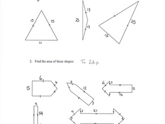 Pythagoras Theorem - Area of an Isosceles Triangle