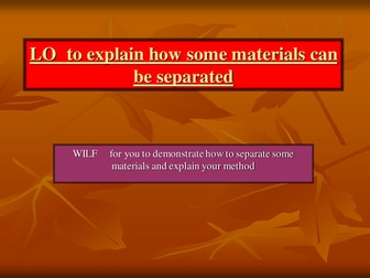 Separating by filtering