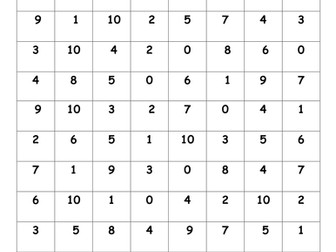 Number Bonds to 10 Connect Four Game