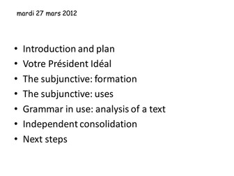 Ideal President_using the subjunctive