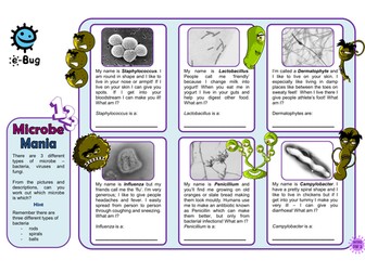 Primary - Microbe Mania: Pupil Sheets