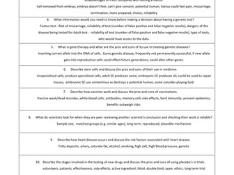 Revision questions for B1, 2 and 3