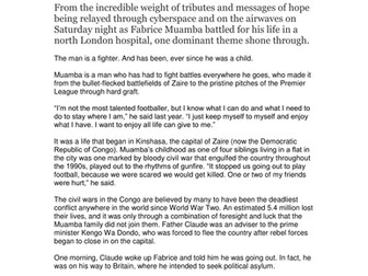 Fabrice Muamba and Petr Cech mock exam